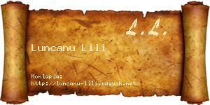 Luncanu Lili névjegykártya